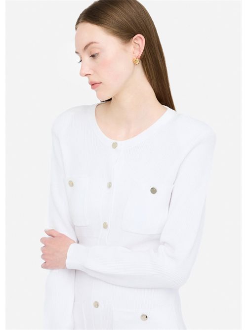 Abito in maglia con spalline imbottite LIU JO | MF5371MS99E/10701